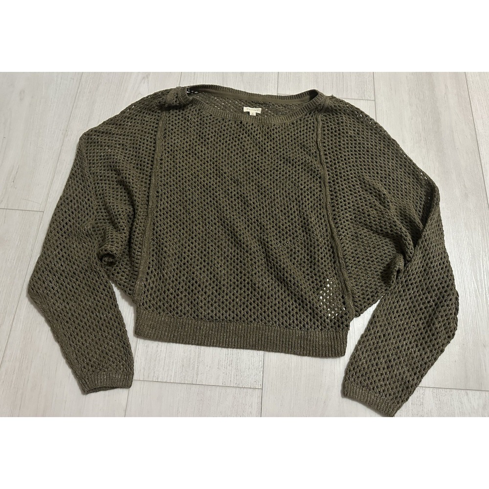 ANTHROPOLOGIE Maeve Sz M Green Knit Sweater - Picture 1 of 9